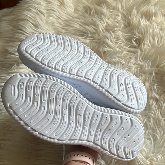 Athletic running work out crisp white lace up shoes sneakers hiking shoes sz 8 - Picture 6 of 17